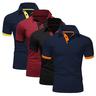 Per uomo POLO Camicia da golf Golf Informale Sport Bavero Manica corta Di tendenza Essenziale Color Block Collage 4 pezzi Estate Standard RossoBiancoBluArancione Blu cieloBluGrigioNero NeroBlu