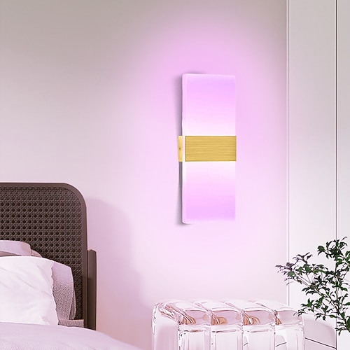 led rgb wifi bluetooth 2.4g lampada da parete dimmerabile 10w rgb intelligente lampada da parete per interni in acrilico controllo app compatibile con alexa e google home assistant senza hub adatto