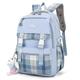 zaino scuola bookbag cartone animato reticolo per studenti ragazzi ragazze multifunzione resistente all'acqua borsa da scuola in tessuto oxford di grande capacità zaino zaino cartella 21,19 pollici,