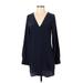 Rory Beca Casual Dress - Popover: Blue Solid Dresses - Women's Size Small