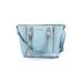 Mia K. Farrow Collection Satchel: Pebbled Blue Print Bags