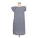 Joie Casual Dress - Shift High Neck Short sleeves: Blue Dresses - New - Women's Size 2X-Small