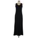 Lularoe Casual Dress - A-Line Scoop Neck Sleeveless: Black Print Dresses - Women's Size Large