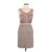Ann Taylor LOFT Casual Dress - Sheath: Tan Dresses - Women's Size 4 Petite