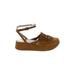 Stephane Kelian Flats: Brown Solid Shoes - Women's Size 5 1/2 - Round Toe