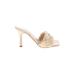 Vince Camuto Heels: Slip-on Stilleto Cocktail Ivory Solid Shoes - Women's Size 8 1/2 - Open Toe