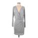 Haute Hippie Casual Dress - Wrap: Gray Marled Dresses - Women's Size Small