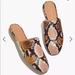 Madewell Shoes | New! Madewell Mules In Snakeskin | Color: Brown/Pink | Size: 7
