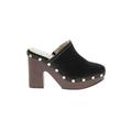 Crown & Ivy Mule/Clog: Slide Platform Casual Black Shoes - Women's Size 7 - Round Toe