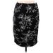 White House Black Market Casual Pencil Skirt Knee Length: Black Print Bottoms - Women's Size 14