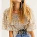 Free People Tops | New Free People Dance Floor Xs & S Silver Allover Sequin Ruffled Boho Top | Color: Silver | Size: Various