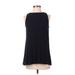 Theory Casual Dress - Shift Crew Neck Sleeveless: Black Print Dresses - Women's Size Small