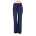 Nic + Zoe Dress Pants - High Rise Boot Cut Trouser: Blue Bottoms - Women's Size 4