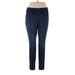 Simply Vera Vera Wang Jeggings - Mid/Reg Rise: Blue Bottoms - Women's Size 14 - Sandwash