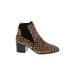 Anne Klein Ankle Boots: Brown Leopard Print Shoes - Women's Size 7