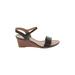 Franco Sarto Wedges: Black Print Shoes - Women's Size 9 - Open Toe