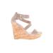 Charles by Charles David Wedges: Tan Solid Shoes - Women's Size 8 - Open Toe