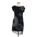 Desigual Casual Dress - Mini: Black Print Dresses - Women's Size 38