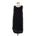 H&M Casual Dress - Mini Scoop Neck Sleeveless: Black Print Dresses - Women's Size 12