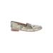 Sam Edelman Flats: Gray Snake Print Shoes - Women's Size 5 1/2 - Almond Toe