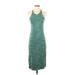 Monrow Casual Dress - Sheath Scoop Neck Sleeveless: Green Dresses - Women's Size Small