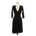 Banana Republic Casual Dress - Wrap: Black Dresses - Women's Size 2X-Small Petite