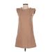 Comptoir des Cotonniers Casual Dress - Mini High Neck Sleeveless: Tan Solid Dresses - Women's Size 36