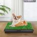 Clearance! Dog Grass Pad with Tray Artificial Grass Mats Washable Grass Pee Pads for Dogs Pet Toilet Potty Tray for Puppy & Small Pet Dogs Turf Potty Training Grass Mat