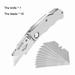 1pc Multifunction Folding Knife Portable Pocket Knife Electrician Utility Knife With 10pcs Blades Paper Cutter DIY Hand Tools Stainless Steel Utility Knife Woodworking Outdoor Camping Multifunctio