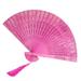 NANDIYNZHI home & kitchen Wedding Hand Fragrant Party Carved Bamboo Folding Fan Chinese Style Wooden As pictureï¼ˆClearanceï¼‰