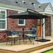 Serwall 10ft Heavy Duty Patio Hanging Offset Cantilever Patio Umbrella W/ Base Included Black