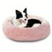 Dog Puppy Bed Cozy Anti-Anxiety Donut Cuddler Bed for Dogs and Cats - Soft Faux Fur Plush Cushion Bed for Small Medium and Large Pets - Calming and Warming Bed (Multiple Sizes Available)