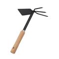 Zedker Garden Tool Set 4 Pcs Gardening Tool Set with Weeder Puller Transplanter Big Trowel 5-Claw Cultivator Wooden Handle Heavy Duty Stainless Steel Gardening Hand Tools