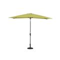 Rectangular Patio Umbrella 6.5 ft. x 10 ft. with Tilt Crank and 6 Sturdy Ribs for Deck Lawn Pool in LIME GREEN