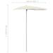 Andoer parcel Parasol With Pole X W XPatio Balcony Frame Umbrella Sand Sun Shelter Decor Patio Balcony Umbrella Lawn SupermarketPole Steel Frame Shelter Decor Sand 35.4 X 76.8