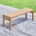 MMTX Golden Oak Acacia Wood Mixed Strapped Rattan Garden Bench