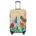 Fotbe Colorful Plants And Insects Luggage Cover Protector Suitcase Protector Scratch and Dirt Resistant Fits 18-32 Inch Luggage-Medium