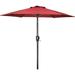 Simple Deluxe 7.5 Patio Outdoor Table Market Yard Umbrella with Push Button Tilt/Crank 6 Sturdy Ribs for Garden Deck Backyard Pool 7.5ft Red