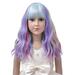 PATTNIUM Kids Wig Shoulder Length Wig Multicolor Wig for Kids Rainbow Child Wig with Bangs Wavy Colorful Wig for Girls Heat Resistant Synthetic Hair Children Wig (Rainbow Child Size)