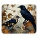 Crow 8.3x9.8 Inch Square Desk Mat with Non-Slip Rubber Bottom for Office and Gaming â€“ Printed Mouse Mat Desk Mat Gaming Mouse Pad