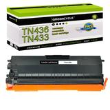 greencycle TN436 TN433 Black Toner Cartridge Compatible for Brother TN-436 TN436BK TN-433 for Brother HL-L8360CDWT MFC-L8900CDW HL-L8260CDW MFC-L8610CDW Laser Printer (1 Pack High yield)