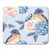 KDAGR Blue Bluebird Vintage Flowers and Birds Abstract Blossom Bouquet Mousepad Mouse Pad Mouse Mat 9x10 inch