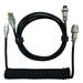 Gaming Keyboard Cable Professional Retractable Sturdy Connector Coiled Keyboard Cable for Mechanical Keyboard Black