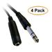 C&E 1/4 Inch Stereo Extension Cable TRS Balanced 1/4 Inch Male to 1/4 Inch Female 15 Feet 4 Pack