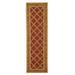 SAFAVIEH Chelsea Alecia Geometric Borders Wool Runner Rug Rust/Gold 2 6 x 12