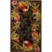 SAFAVIEH Chelsea Dewayne Parrot Lovers Wool Area Rug Black 4 x 4 Round