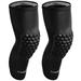 COOLOMG Basketball Knee Pads Women Men Knee Compression Sleeves Long Leg Sleeves Volleyball Knee Support Black XL