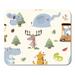 KDAGR Various Cute and Funny Cartoon Zoo on Elephant Giraffe Mousepad Mouse Pad Mouse Mat 9x10 inch