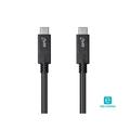 Monoprice USB C to USB C 3.1 Gen 2 Cable - 0.5 Meter (1.6 Feet) - Black | 10Gbps 5A 30AWG Type C Compatible with Xbox One / PS5/ Switch / iPad / Android and More - Essentials Series
