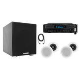 Technical Pro Home Theater Receiver+4) 5.25 White Ceiling Speakers+8 Subwoofer